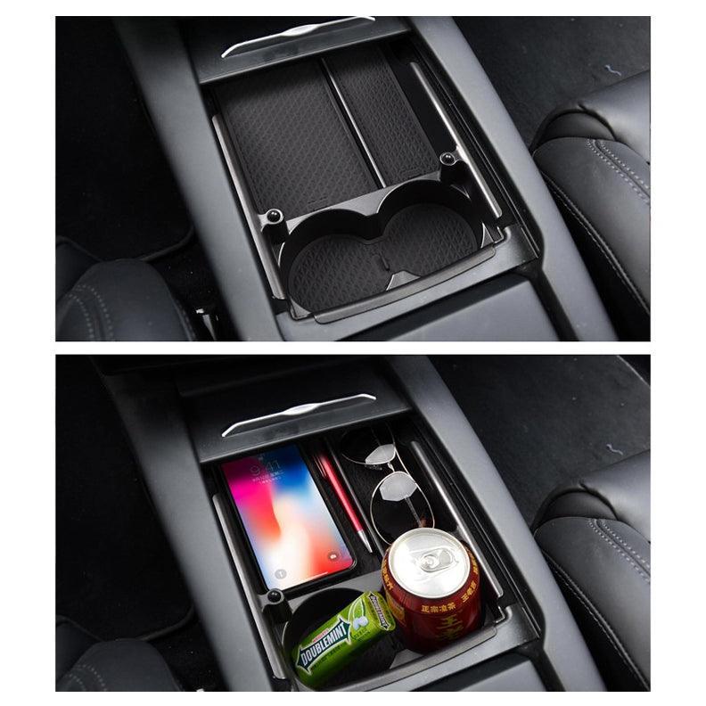 Model S/X Center Console Organizer Tray Cup Holder for Tesla(2016-2020) - Evooor
