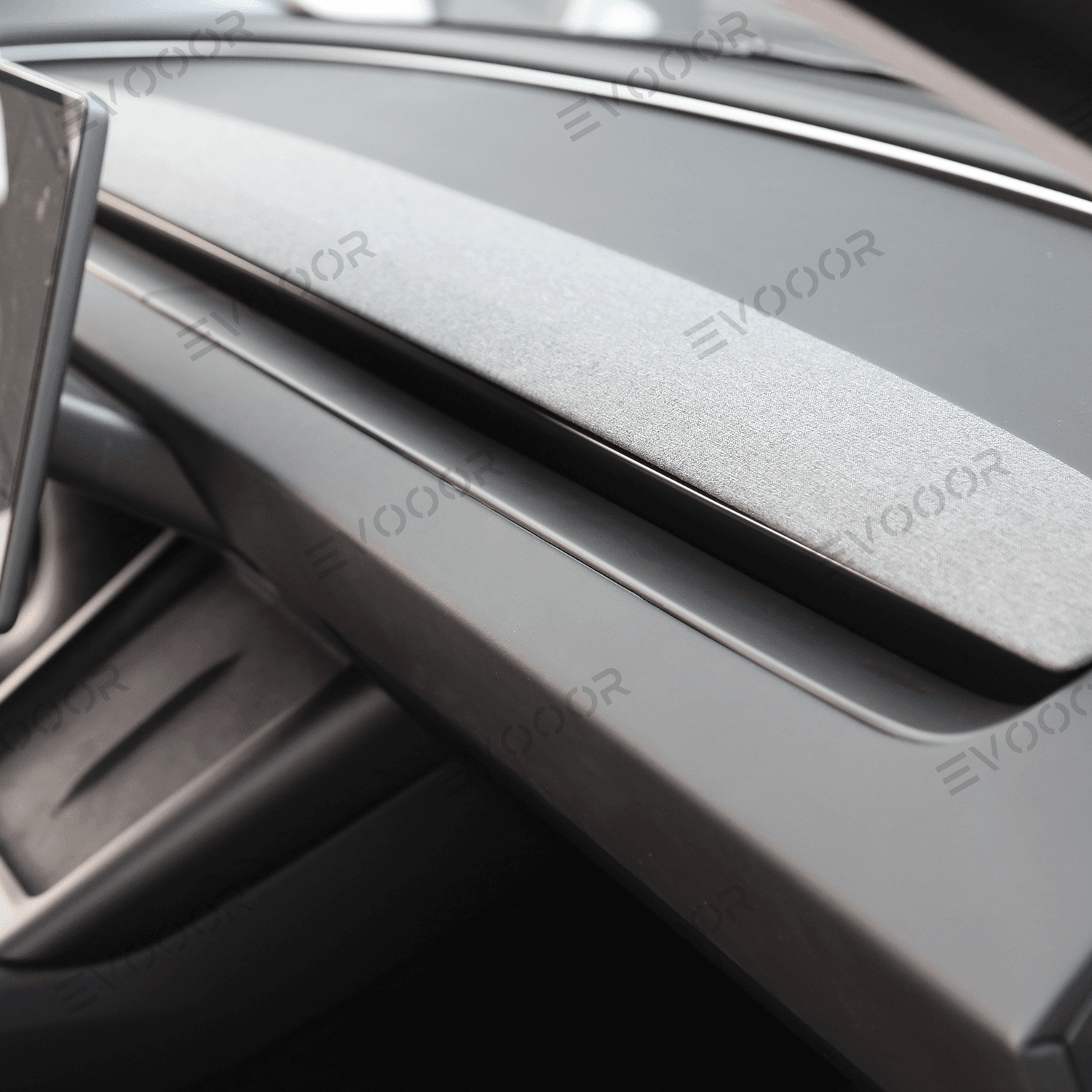 2024 Model 3 Highland Dashboard Cover Segmented Long Decorative Strip (Carbon Fiber Pattern ABS) for Tesla - Evooor