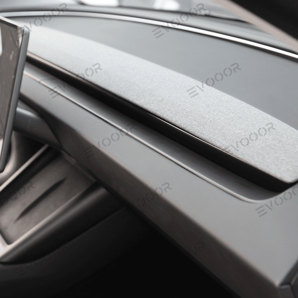 2024 Model 3 Highland Dashboard Cover Segmented Long Decorative Strip (Carbon Fiber Pattern ABS) for Tesla - Evooor