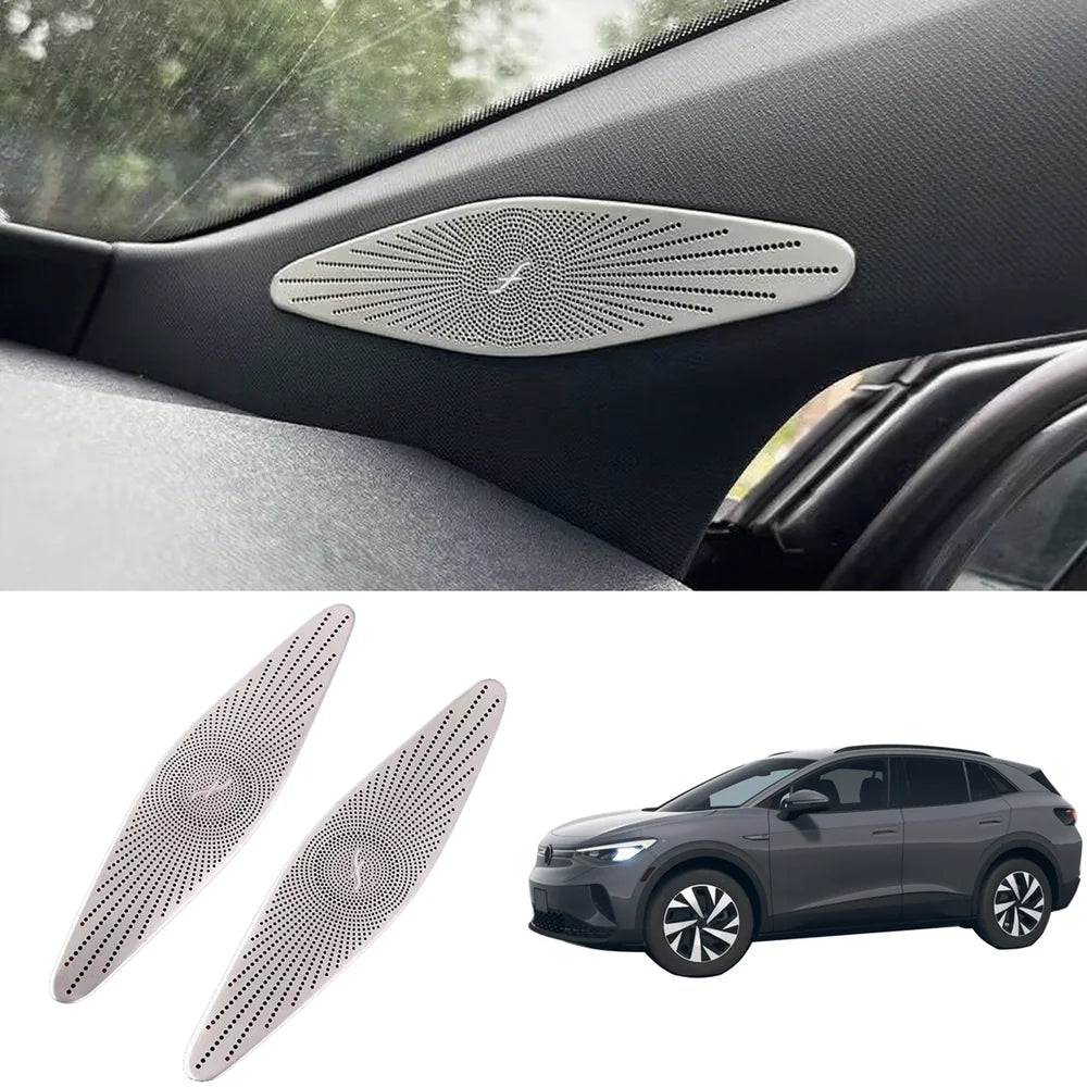 Stainless Steel A-Pillar Speaker Trim Sticker For VW ID.4 2021-2025(2PCS) - Evooor