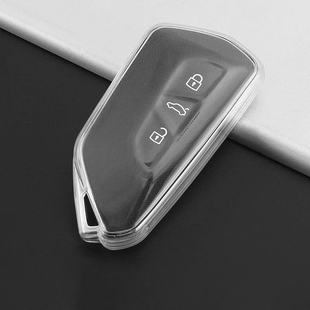 TPU Car Key Transparent Cover For VW ID.4 2023-2025 - Evooor