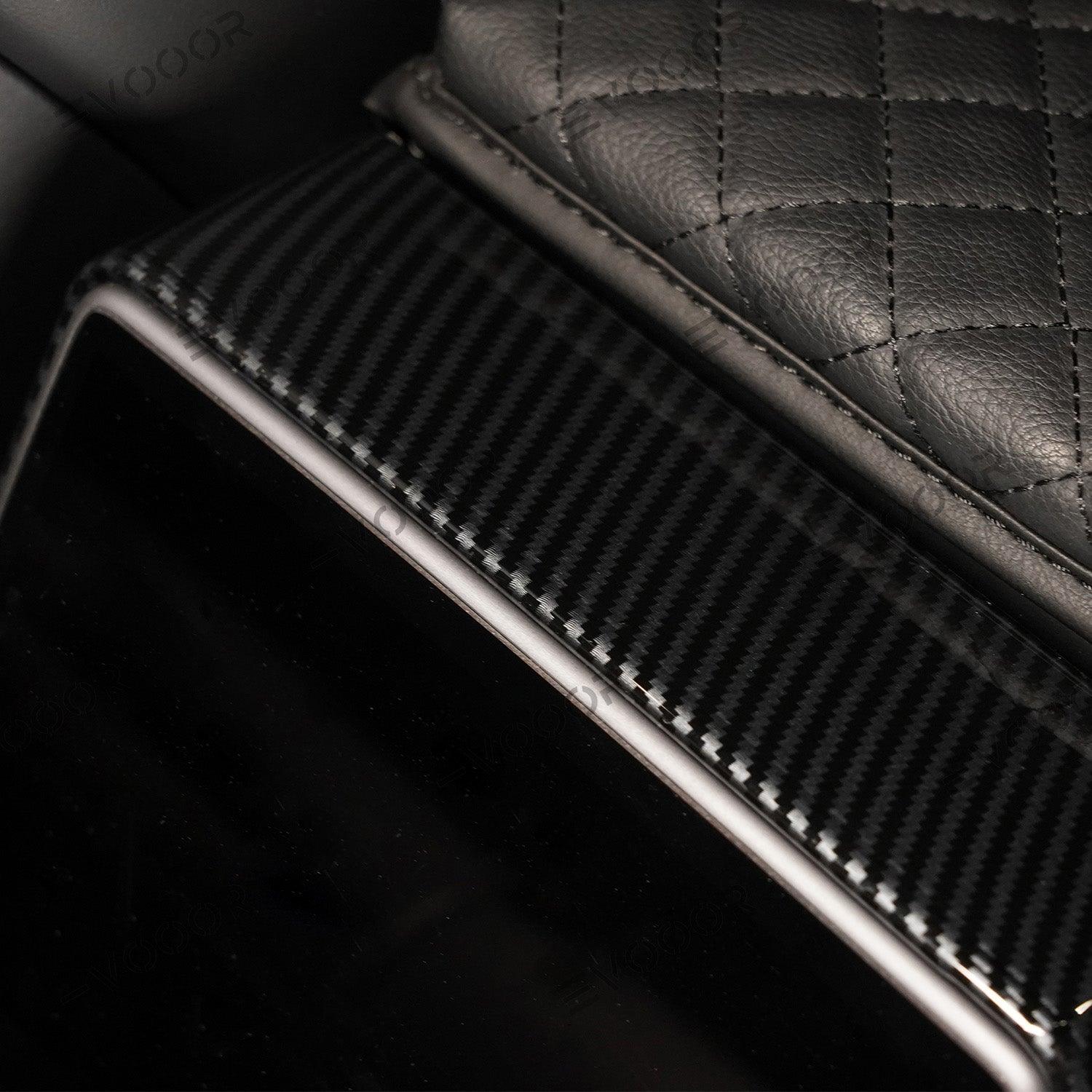 2024 Model 3 Highland Plaid Rear Air Vent Screen Protector Frame (Carbon Fiber Pattern ABS) For Tesla - Evooor