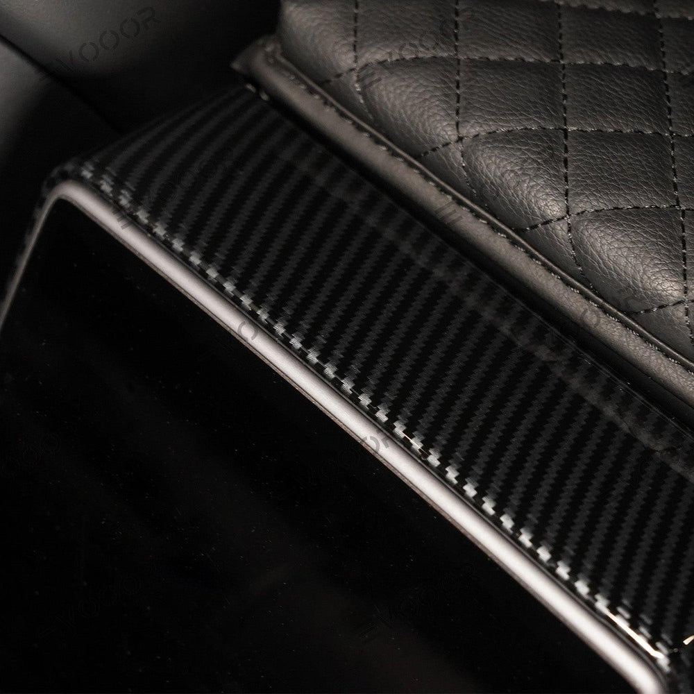 2024 Model 3 Highland Plaid Rear Air Vent Screen Protector Frame (Carbon Fiber Pattern ABS) For Tesla - Evooor