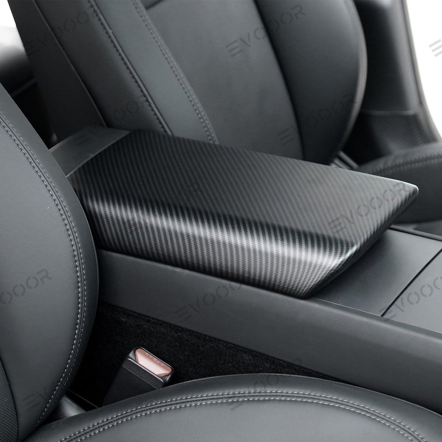 2024 Model 3 Highland Armrest Cover (Carbon Fiber Pattern ABS) For Tesla - Evooor