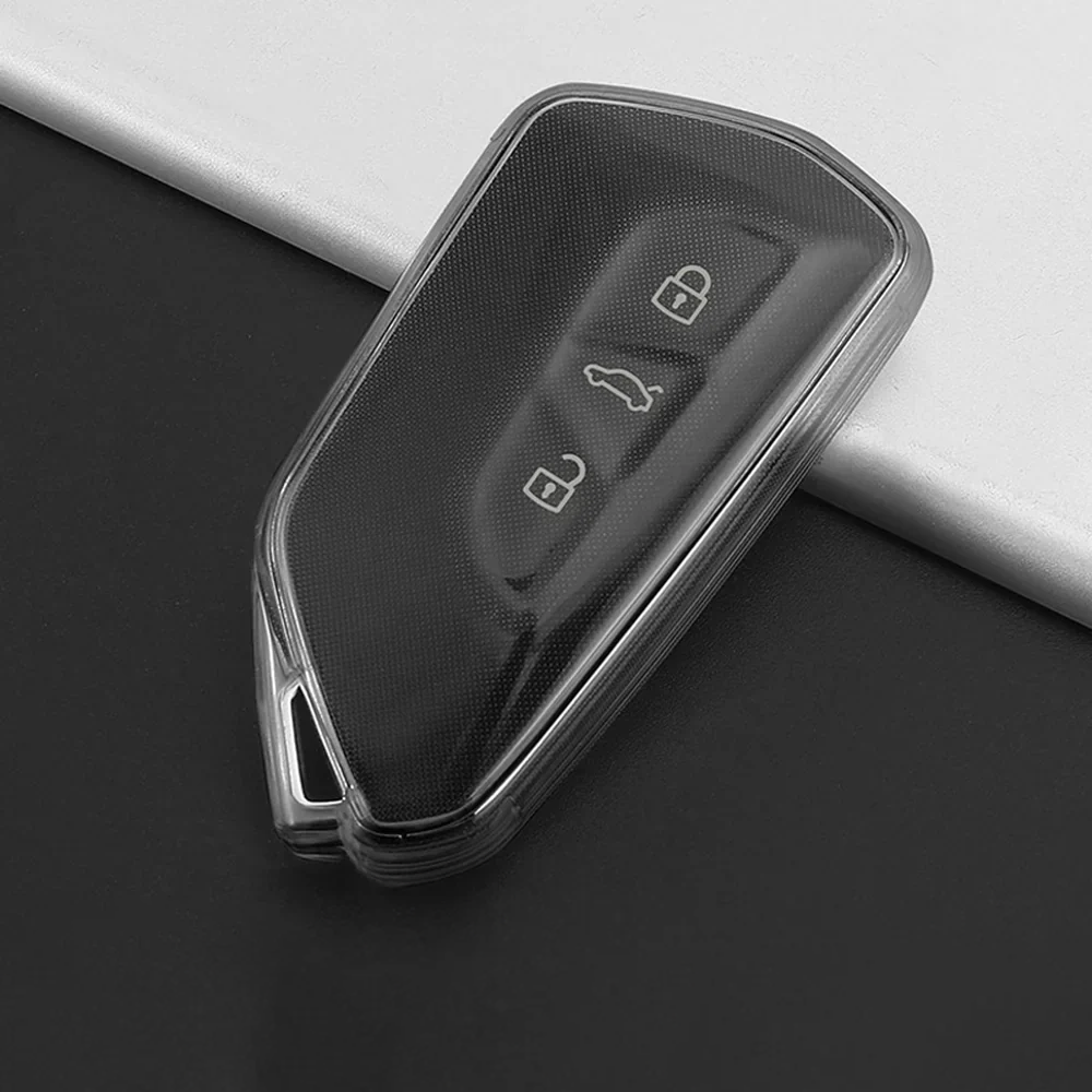 TPU Car Key Transparent Cover For VW ID.4 2023-2025 - Evooor
