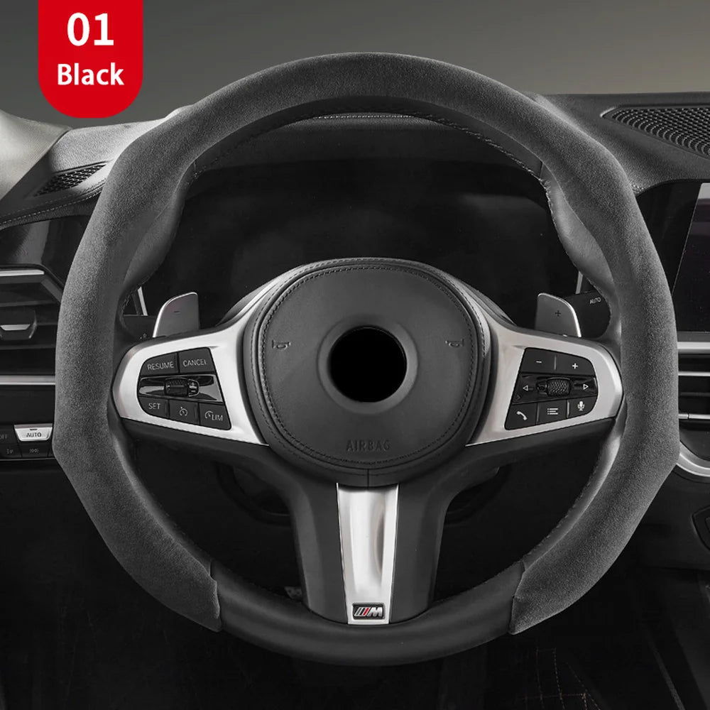 Alcantara Steering Wheel Sweat Absorbing Cover For VW ID.4 2025 - Evooor