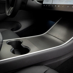 Model 3/Y Center Console Cover, Decoration Wrap Kit (Carbon Fiber Pattern ABS) (Gen.1)  for Tesla(2017-2020)