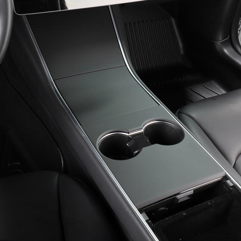 Model 3/Y Center Console Cover, Decoration Wrap Kit (Carbon Fiber Pattern ABS) (Gen.1) for Tesla(2017-2020) - Evooor