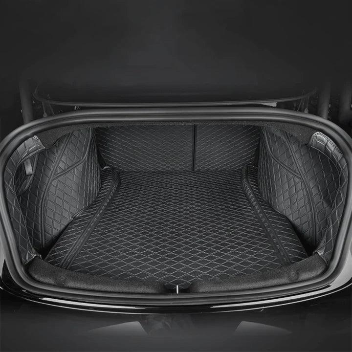 Highland Premium Leather Frunk and Trunk Mat for Tesla Model 3 - Full Coverage Protection - Evooor
