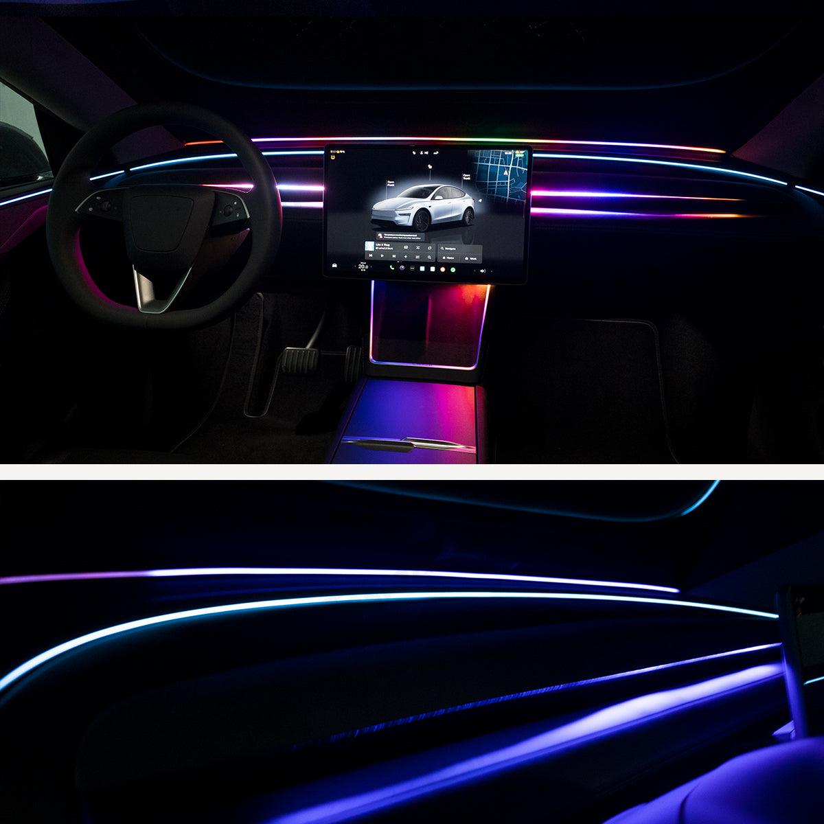LED Dashboard Ambient Light – Color Changing Interior Upgrade for Tesla Model Y Juniper 2025+ - Evooor