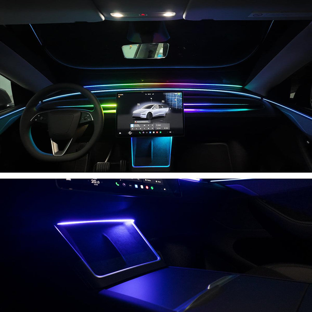 LED Dashboard Ambient Light – Color Changing Interior Upgrade for Tesla Model Y Juniper 2025+ - Evooor
