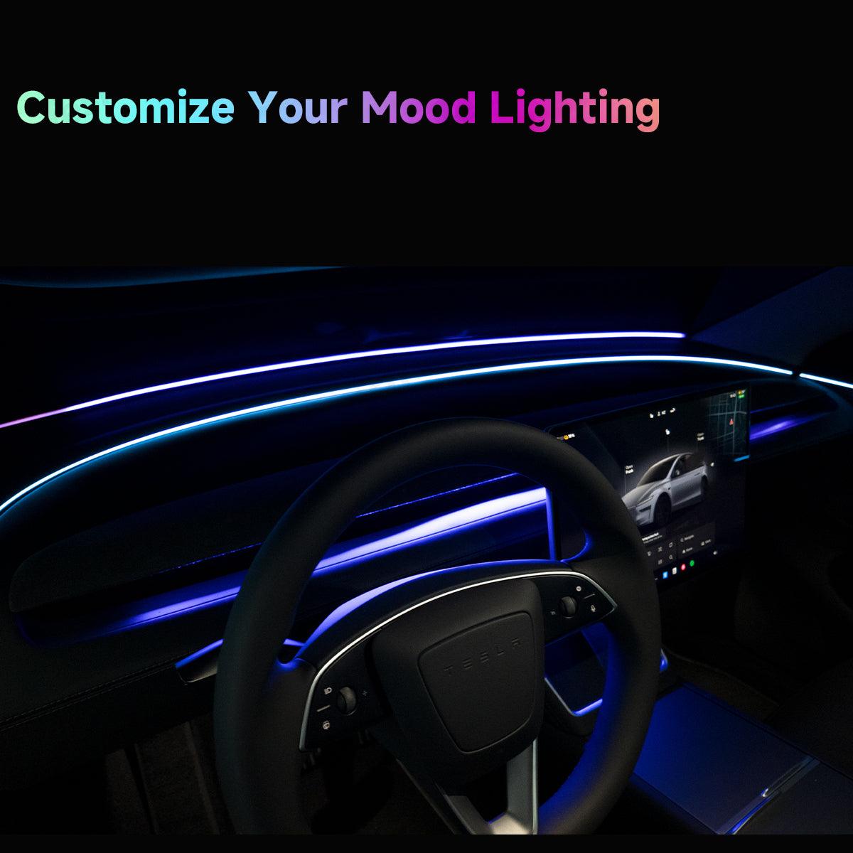 LED Dashboard Ambient Light – Color Changing Interior Upgrade for Tesla Model Y Juniper 2025+ - Evooor