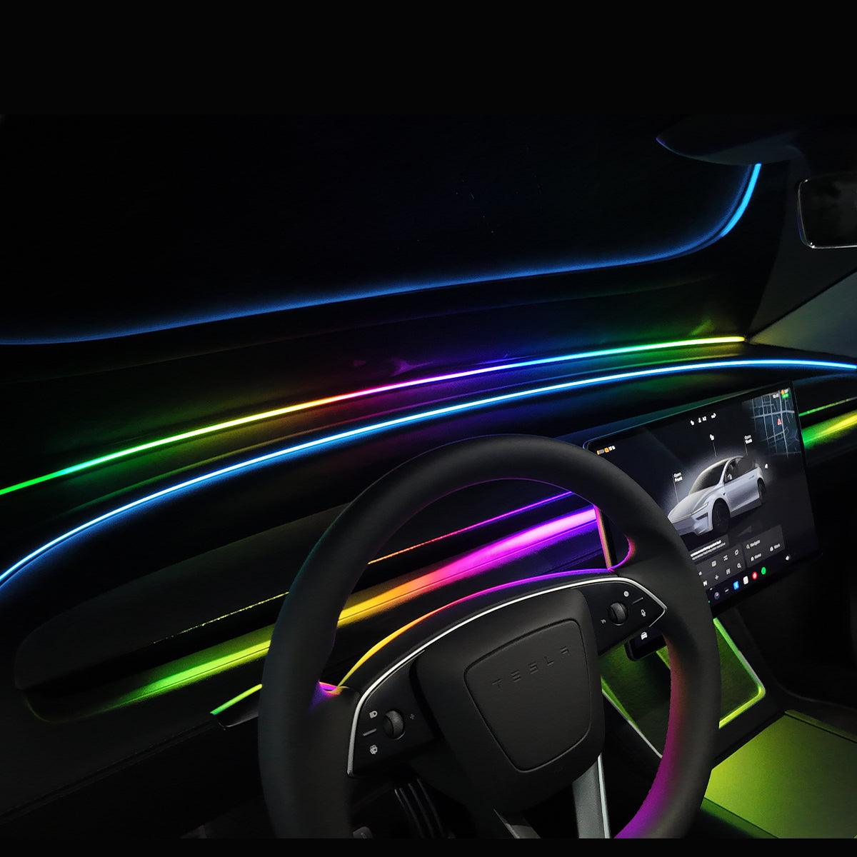 LED Dashboard Ambient Light – Color Changing Interior Upgrade for Tesla Model Y Juniper 2025+ - Evooor