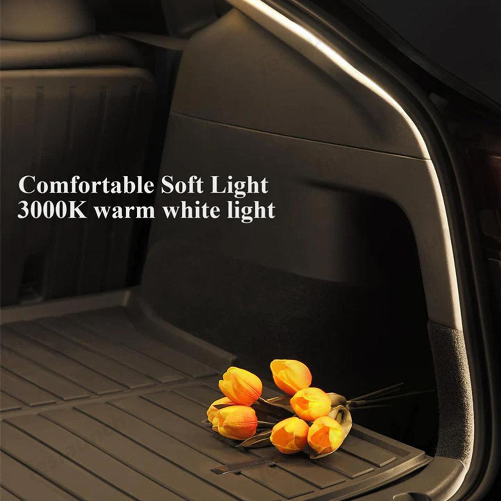 Front & Rear Trunk Ambient Lighting – Soft Glow Upgrade for Tesla Model Y Juniper 2025+ - Evooor