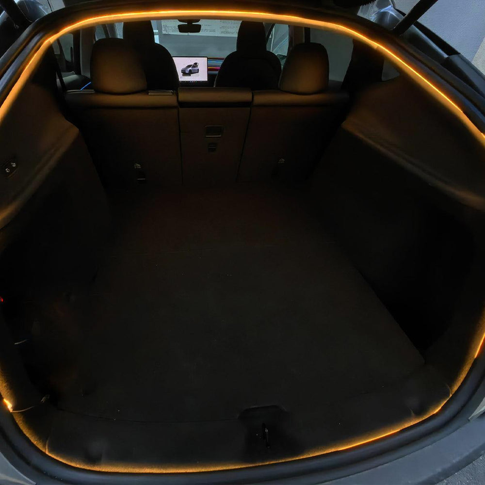 Front & Rear Trunk Ambient Lighting – Soft Glow Upgrade for Tesla Model Y Juniper 2025+ - Evooor
