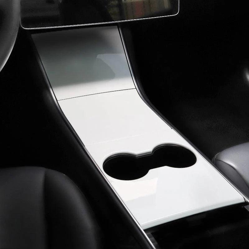 Model 3/Y Center Console Cover, Decoration Wrap Kit (Carbon Fiber Pattern ABS) (Gen.1) for Tesla(2017-2020) - Evooor