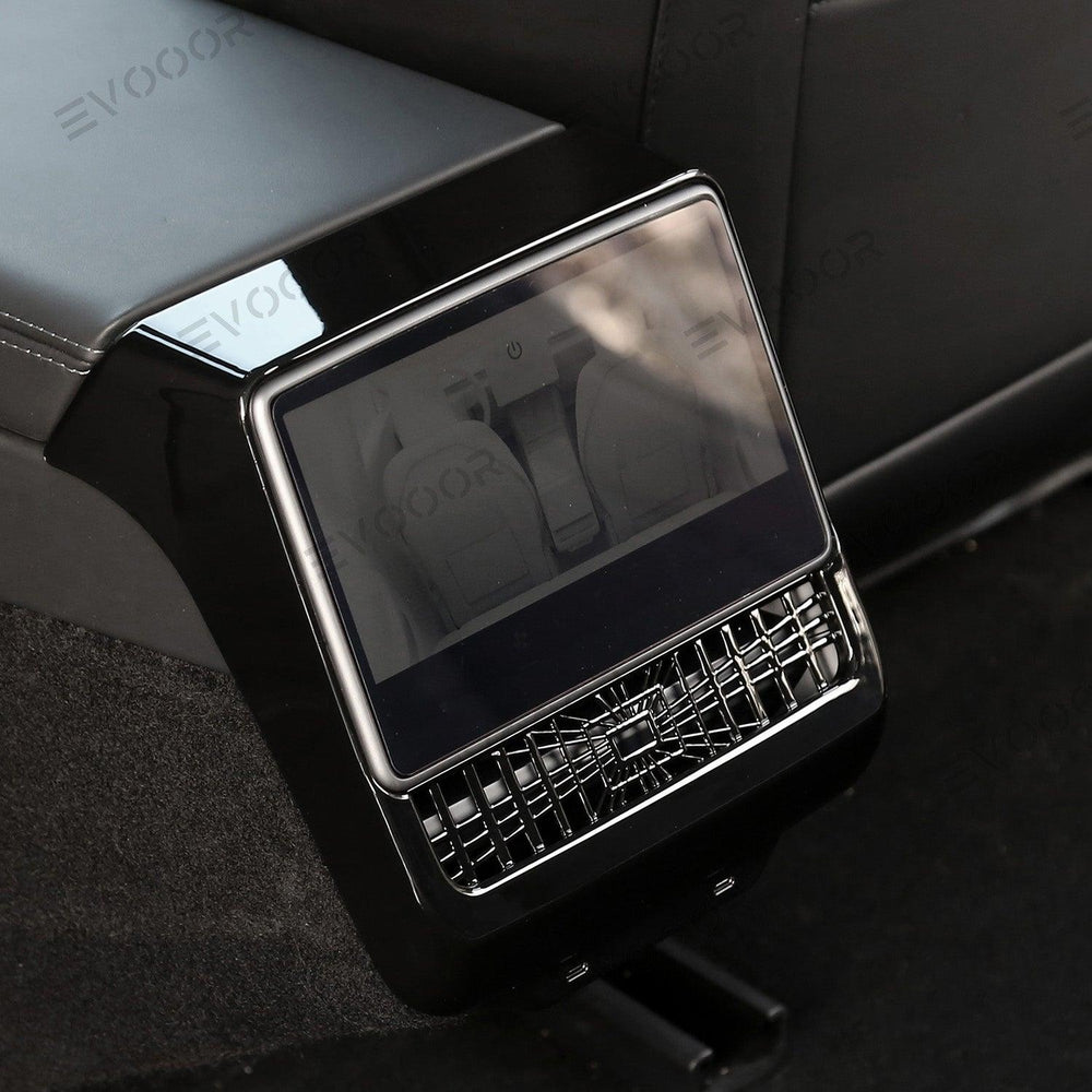 2024 Model 3 Highland Plaid Rear Air Vent Screen Protector Frame (Carbon Fiber Pattern ABS) For Tesla - Evooor