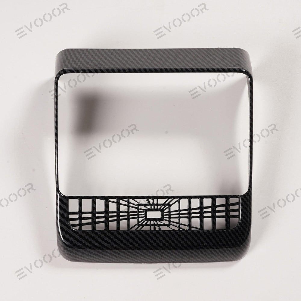 2024 Model 3 Highland Plaid Rear Air Vent Screen Protector Frame (Carbon Fiber Pattern ABS) For Tesla - Evooor