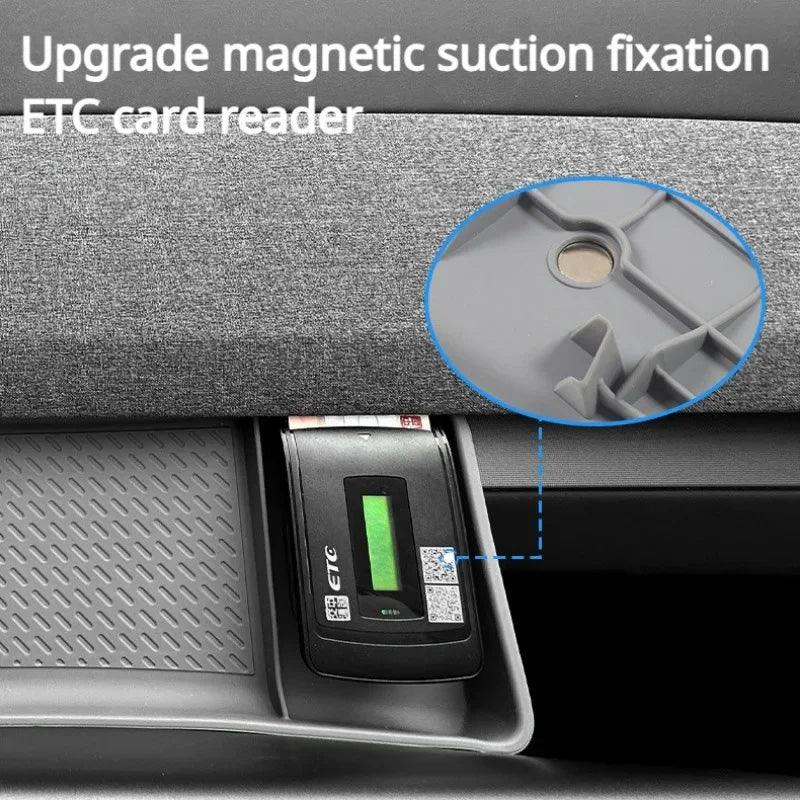 2024 Tesla Model 3 Highland ETC Bracket Tray Dashboard Screen Rear Silicone Storage Box - Evooor