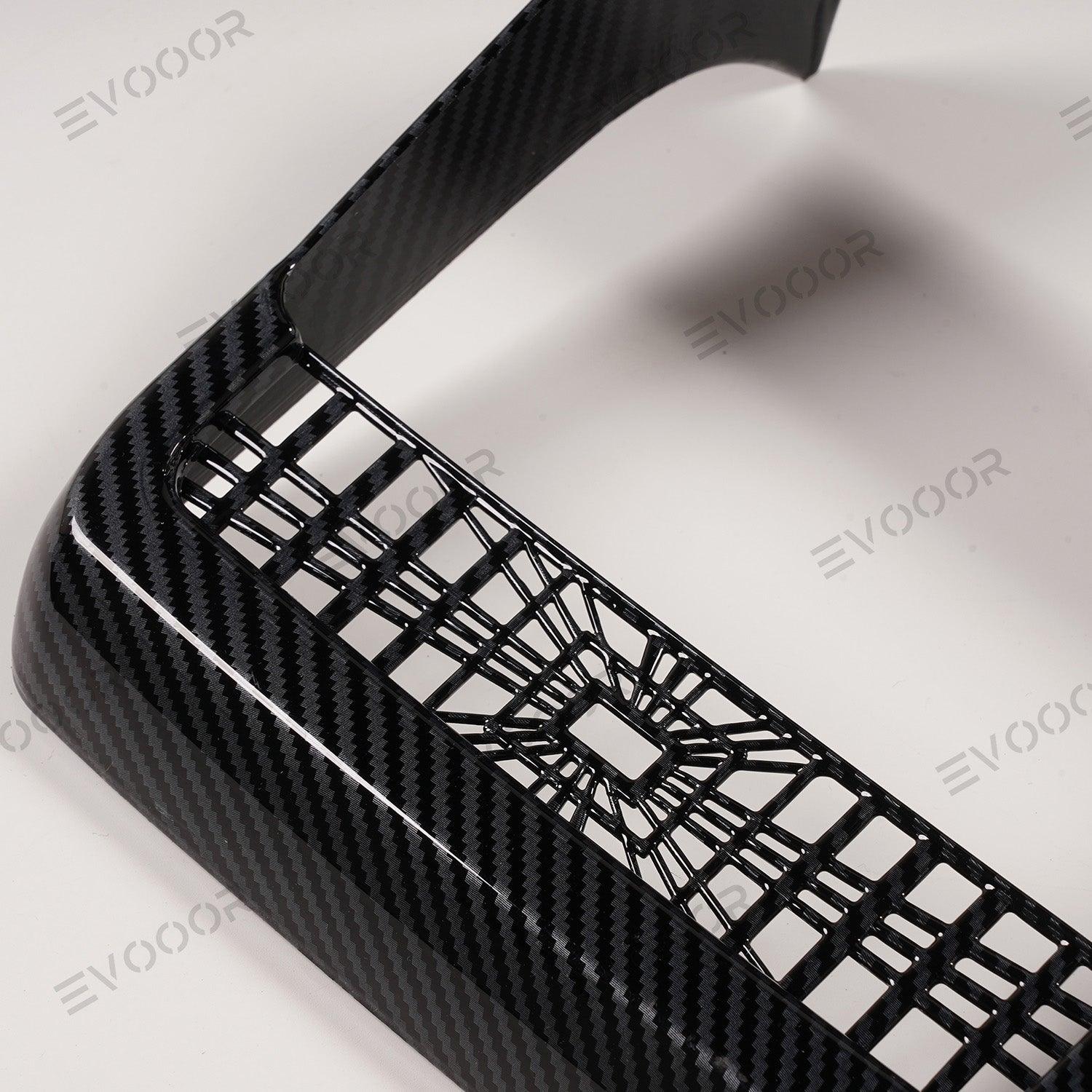 2024 Model 3 Highland Plaid Rear Air Vent Screen Protector Frame (Carbon Fiber Pattern ABS) For Tesla - Evooor