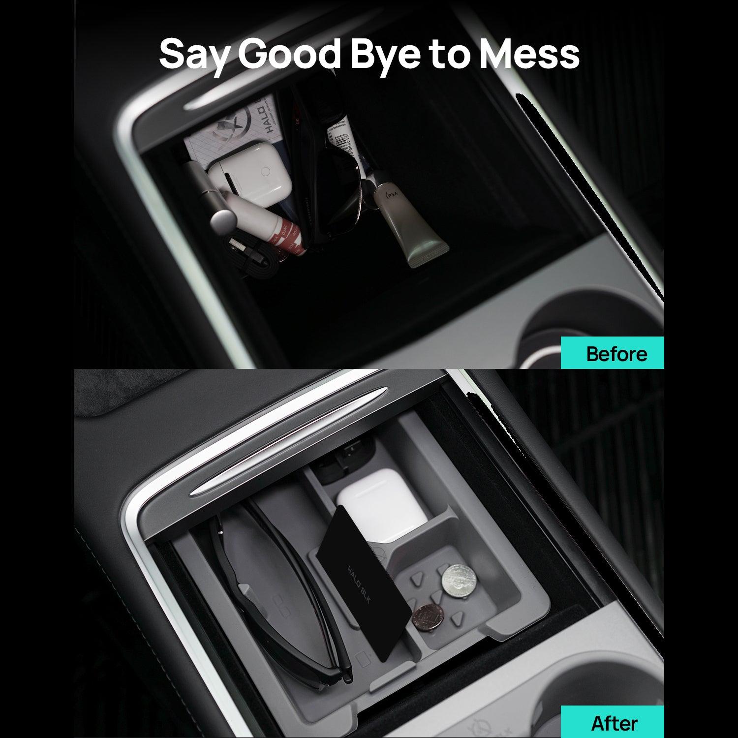 Model 3/Y Center Console Organizer, Cubby Drawer Storage Box for Tesla - Evooor