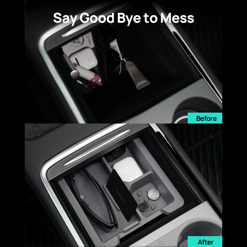 Model 3/Y Center Console Organizer, Cubby Drawer Storage Box for Tesla - Evooor