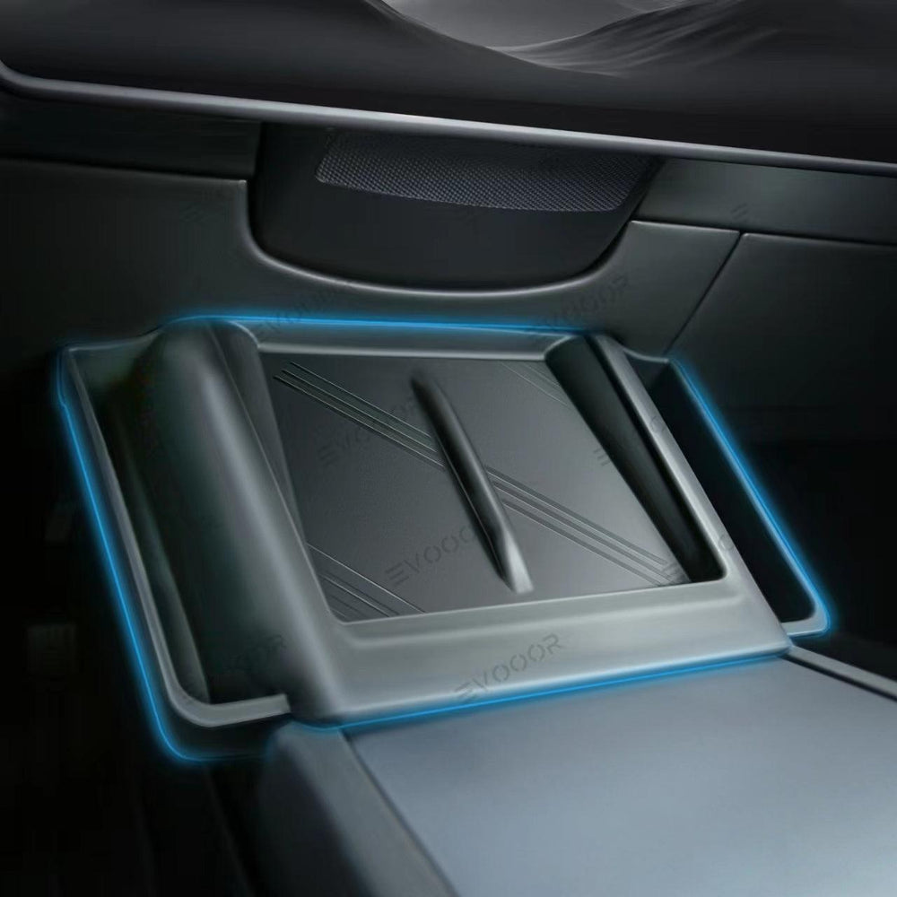 2024 Model 3 Highland Central Control Wireless Charging Silicone Pad Storage Box For Tesla - Evooor