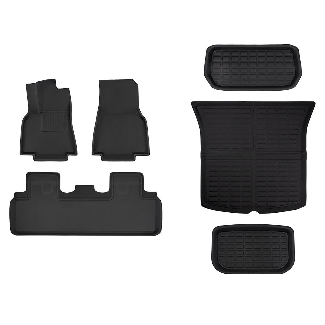 Custom-Fit Floor Mats And Liners 3D Lamination Cutting All-Weather For Tesla Model Y (2020-2024) - Evooor