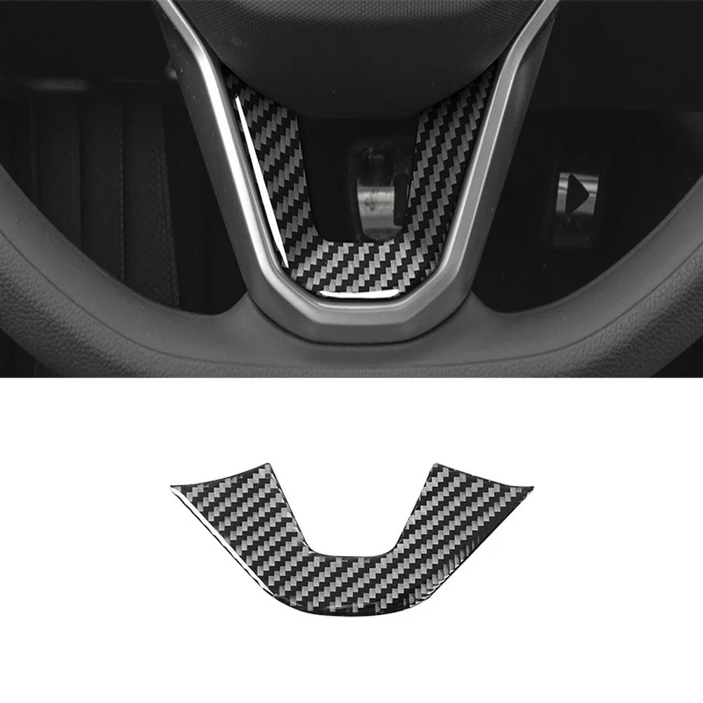 Carbon Fiber Steering Wheel U-Shaped Sticker For VW ID.4 2021+ - Evooor