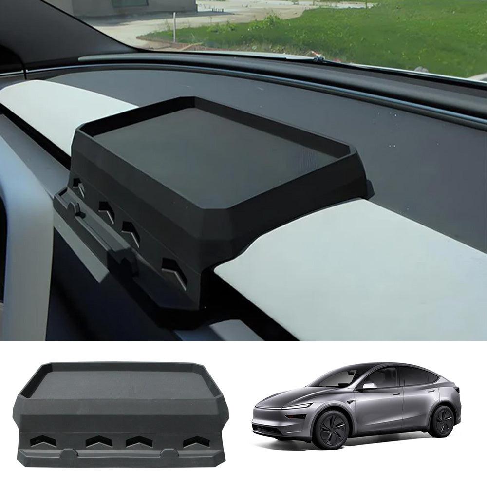 Silicone Dashboard Tissue Tray Hidden Storage Box for Tesla Model Y Juniper 2025+ - Evooor
