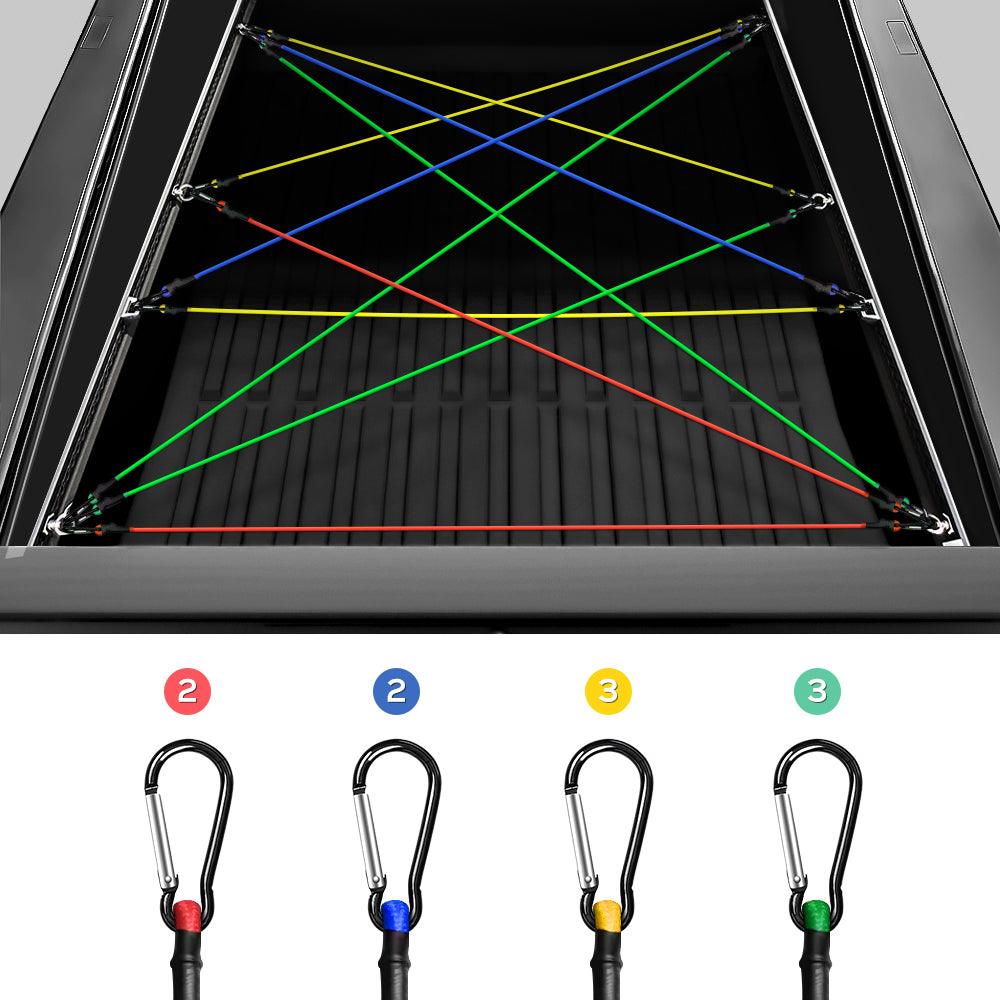 Assorted Medium & Long Bungee Cord Straps Kit for Tesla Cybertruck Bed(16 pcs) - Evooor