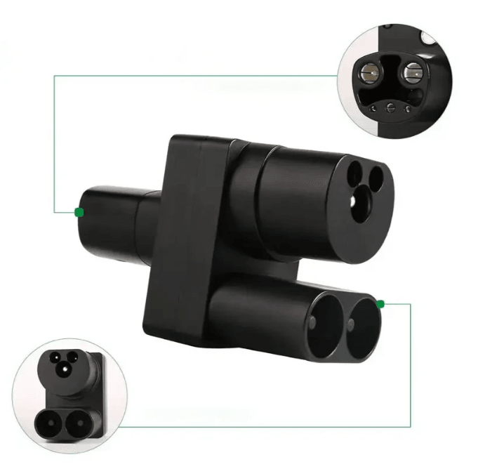 Electric Vehicle Charging Adapter Compatible with CCS2 to Tesla/NACS for Model 3, Model Y, Model S, and Model X - Evooor
