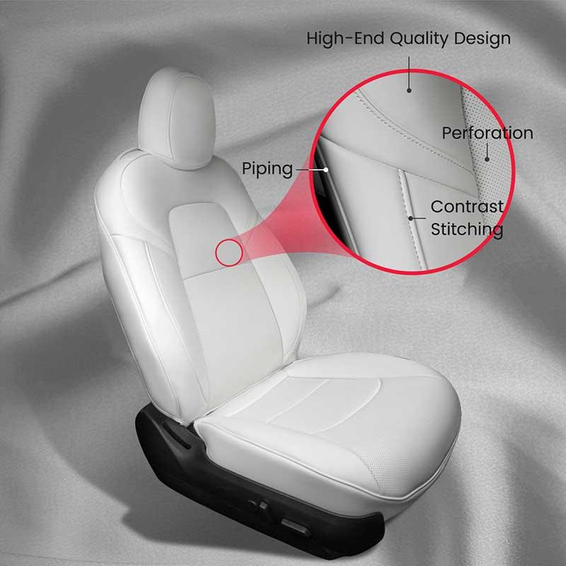 Premium Tesla Model S Car Seat Cover Set - All-Inclusive 5 Seats Protector Kit - Evooor
