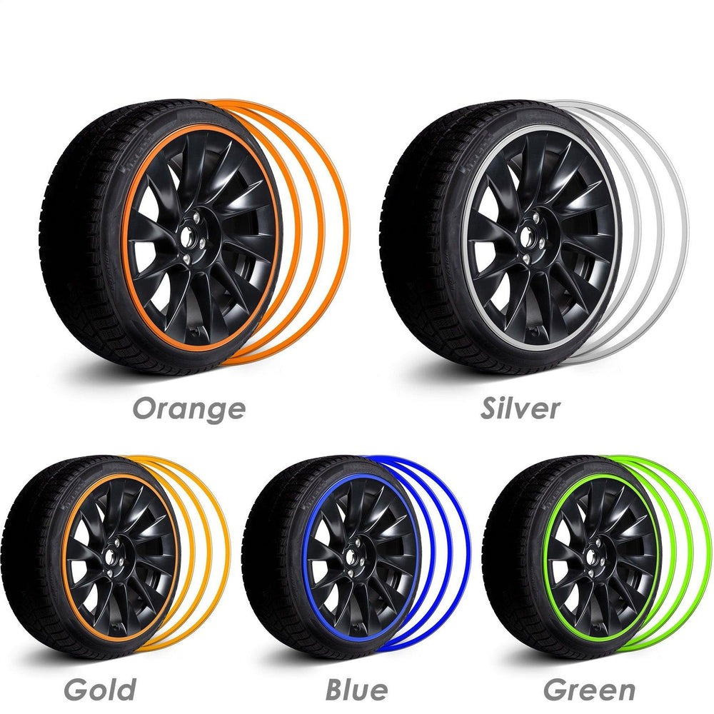 Model Y/3/S/X Wheel Rim Protectors Guard Alloy Wheel from Curb Rash (Set of 4 Rim Protectors) for Tesla(2012-2023) - Evooor