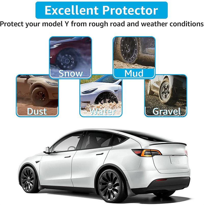 Model Y Mudflaps Splash Guards MudGuards Mud Flaps Fender Car Protect 4 PCS for Tesla (2020-2023) - Evooor