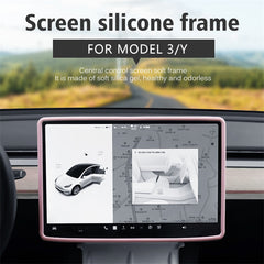 Model 3/Y Screen Protective Frame- Dashboard Silicone Screen Protector For Tesla