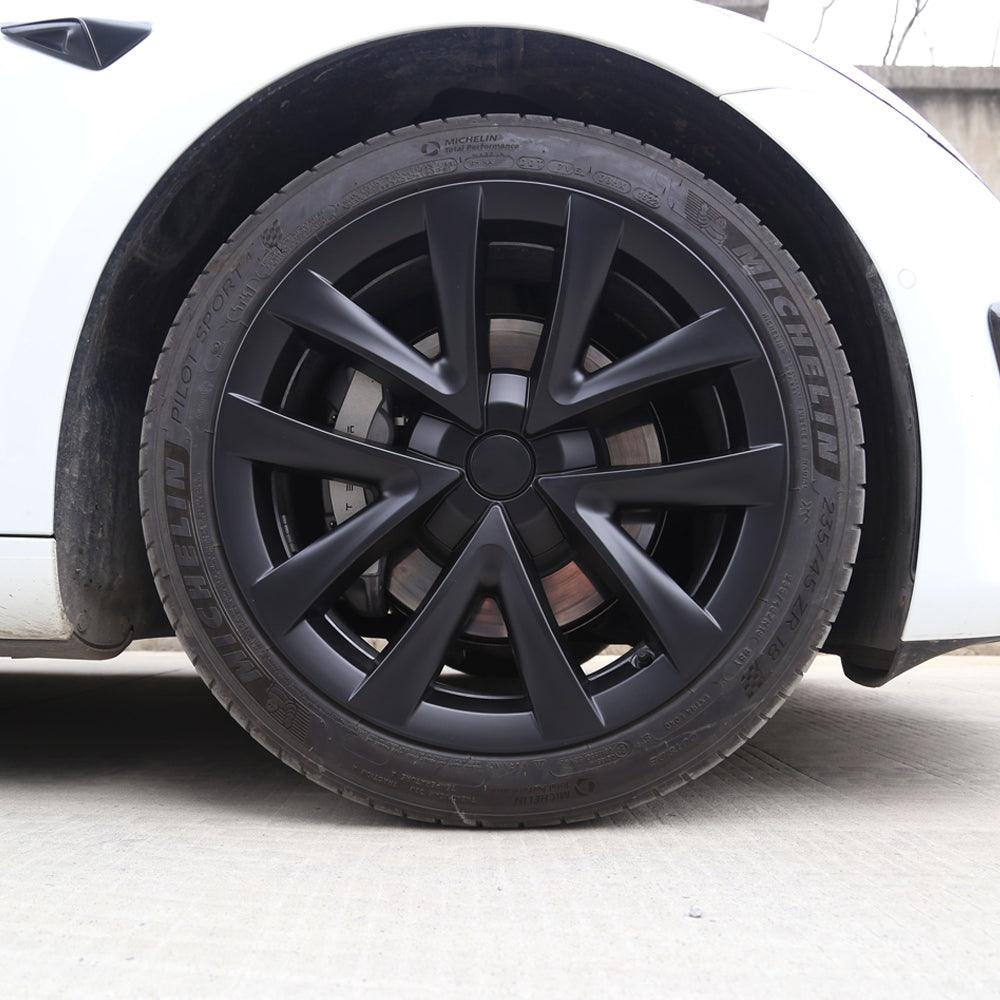 Model 3 Arachnid Wheel Cover 18 inch Sport Model S Plaid Version Wheel Cap 4PCS Matte For Tesla(2017-2023) - Evooor
