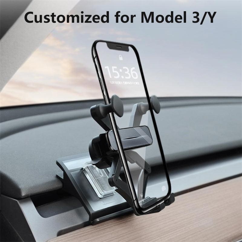 Model 3/Y Felixble Phone Mount Holder, Compatible with 4.7-6.7inch Phone, 360° Rotating Head For Tesla(2017-2023) - Evooor