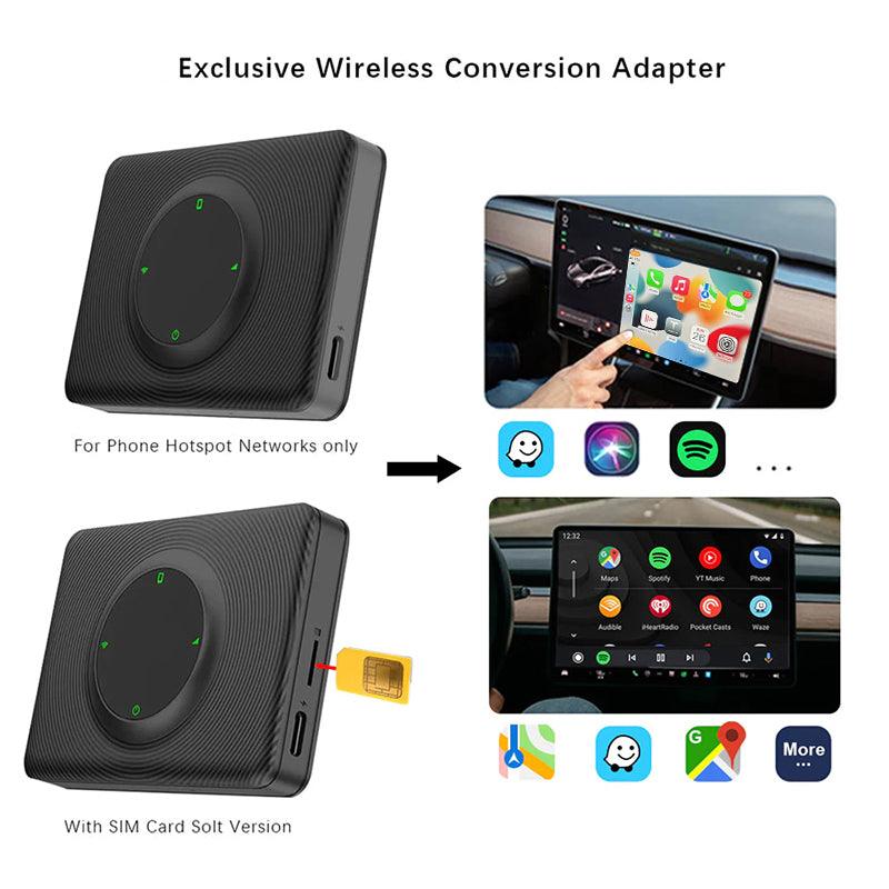 2024 Tesla Model 3/Y (2018-2024) Wirelessly Connect Apple Carplay on Tesla Main Screen ( iOS 10+/Android 11+) - Evooor