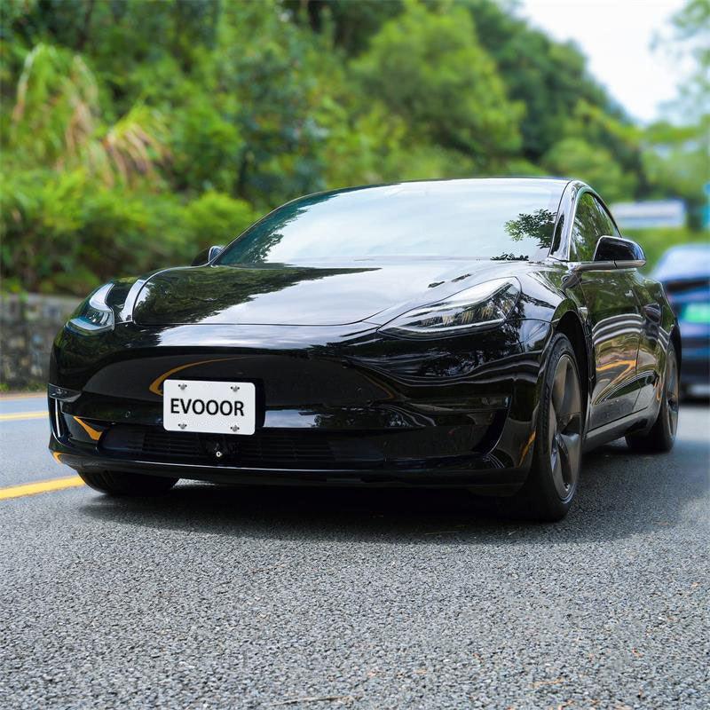 Model 3/Y No Drill Front License Plate Holder, Anti-theft Front License Plate Bracket Mounting Kit For Tesla(2017-2024) - Evooor