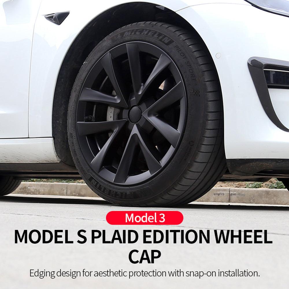 Model 3 Arachnid Wheel Cover 18 inch Sport Model S Plaid Version Wheel Cap 4PCS Matte For Tesla(2017-2023) - Evooor