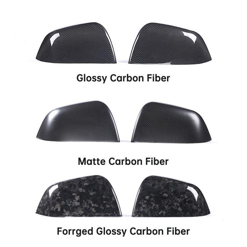Model Y [Real Carbon Fiber] Side Mirror Cover Rear View Mirrors Cover Cap, OEM Style For Tesla(2020-2023) - Evooor