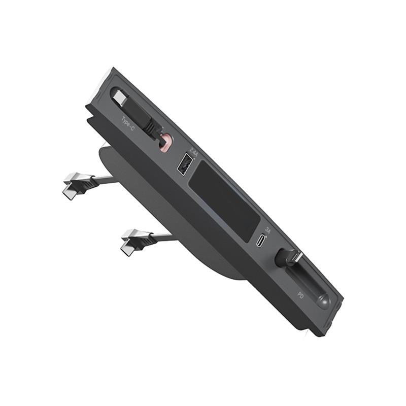 Model 3/Y Hub Docking Station-27W Quick Charger Retractable for USB LED Shunt Hub Extension Center Console Smart Sensor For Tesla (2021-2023) - Evooor