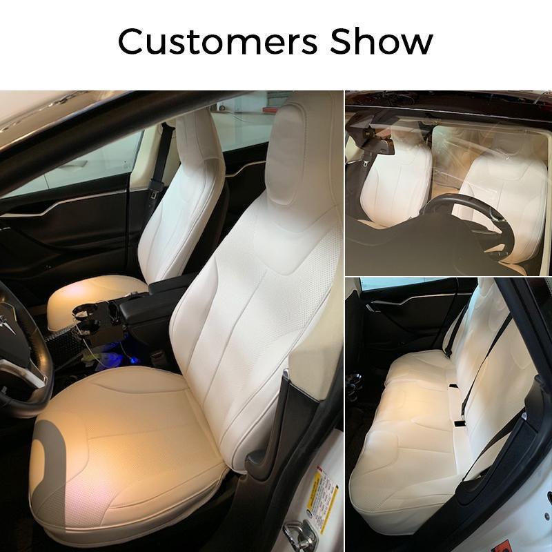 Premium Tesla Model S Car Seat Cover Set - All-Inclusive 5 Seats Protector Kit - Evooor