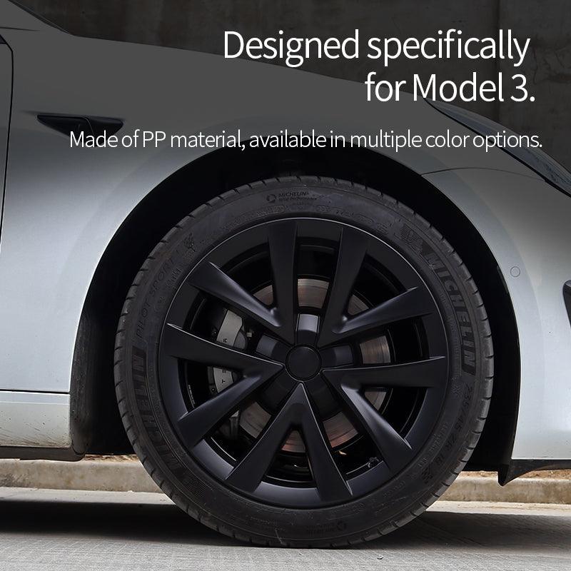 Model 3 Arachnid Wheel Cover 18 inch Sport Model S Plaid Version Wheel Cap 4PCS Matte For Tesla(2017-2023) - Evooor