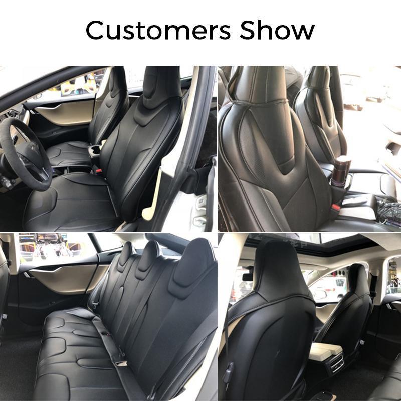 Premium Tesla Model S Car Seat Cover Set - All-Inclusive 5 Seats Protector Kit - Evooor