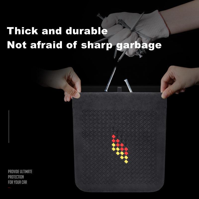 Car Trash Can Organizer for Tesla Model 3/Y/S/X - Convenient In-Car Garbage Bin with Rear Storage - Evooor