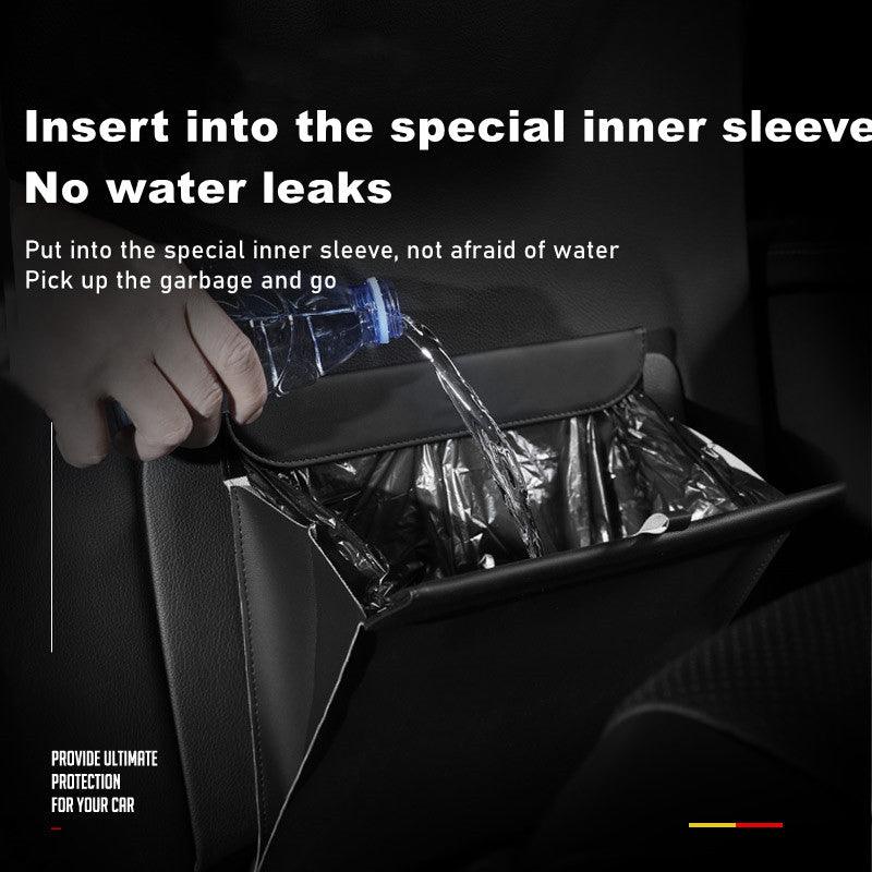 Car Trash Can Organizer for Tesla Model 3/Y/S/X - Convenient In-Car Garbage Bin with Rear Storage - Evooor