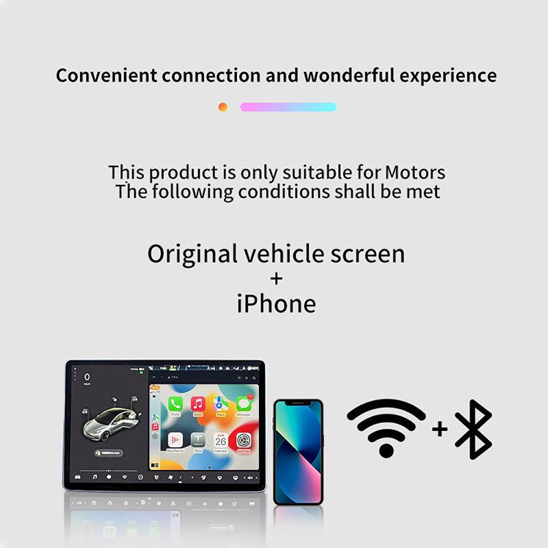 2024 Tesla Model 3/Y (2018-2024) Wirelessly Connect Apple Carplay on Tesla Main Screen ( iOS 10+/Android 11+) - Evooor