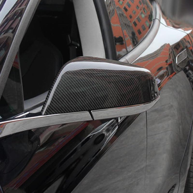 [Real Carbon Fiber] OEM Rear View Mirror Covers For Tesla Model X 2023 - Evooor
